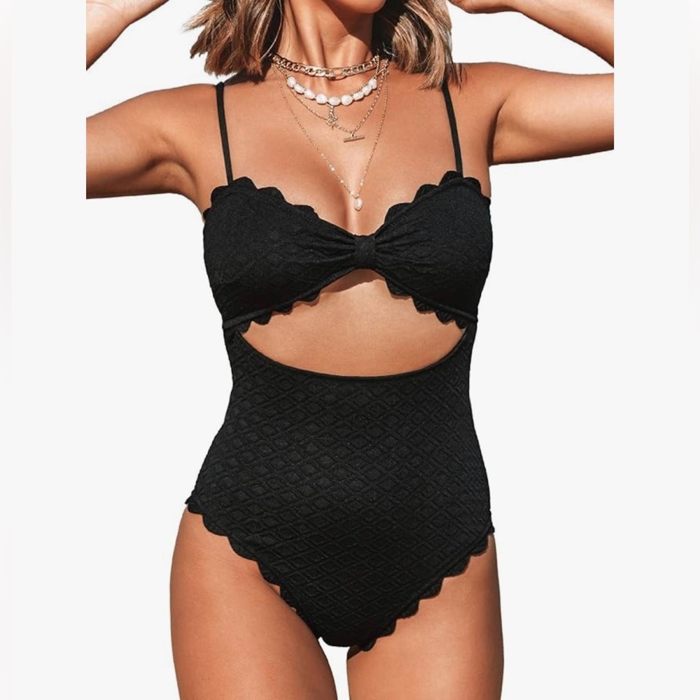 Scallop One Piece Bathing Suit